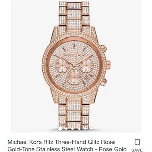 Mk Diamond rose gold watch